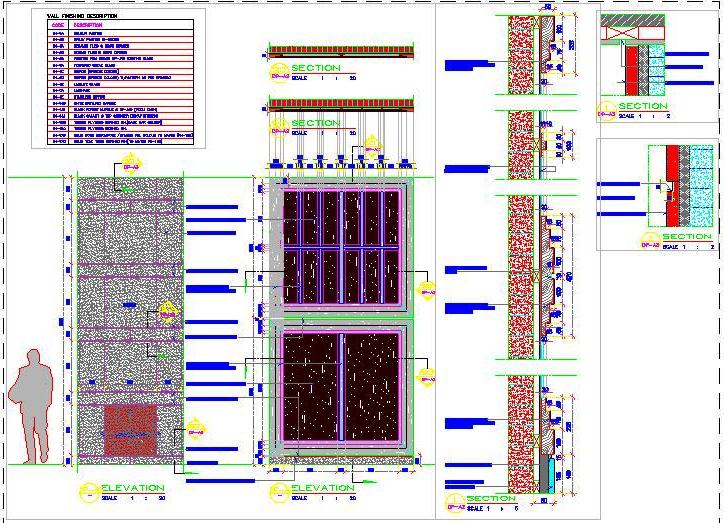 Wall Paneling DWG- Stone Cladding and Wood Veneer Designs